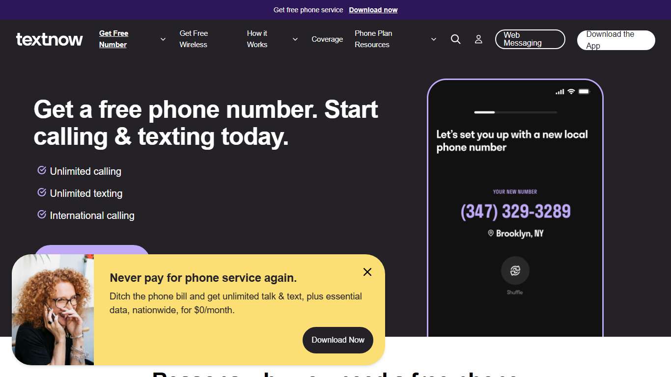 Get A Free Phone Number : Google Voice Alternative - TextNow