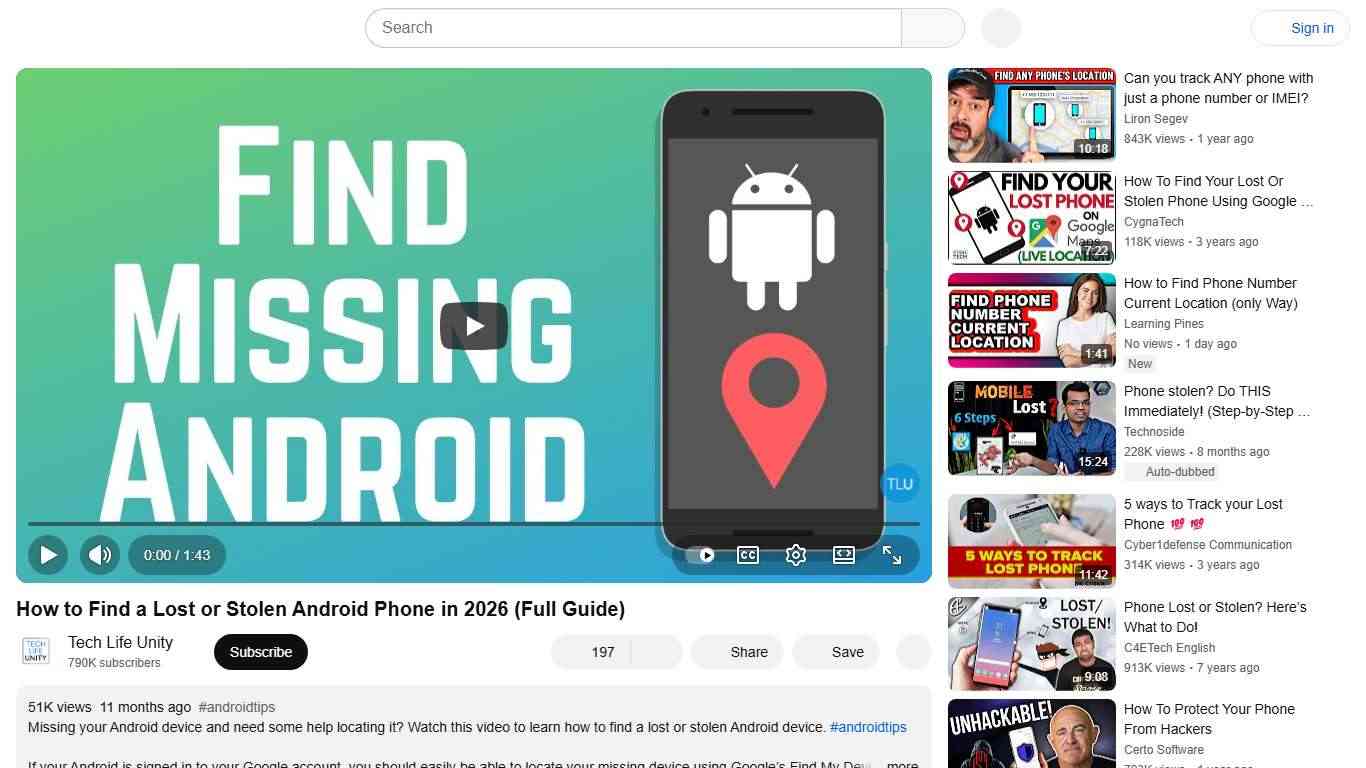 How to Find a Lost or Stolen Android Phone in 2026 (Full Guide) - YouTube